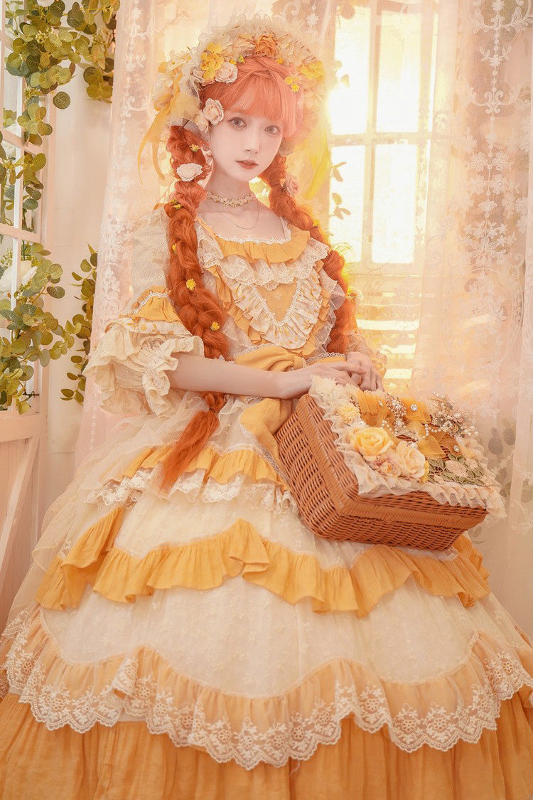 Rattan Flower Bowknot Tote Bag with Elegant Princess Lolita Charm, 2 Colors