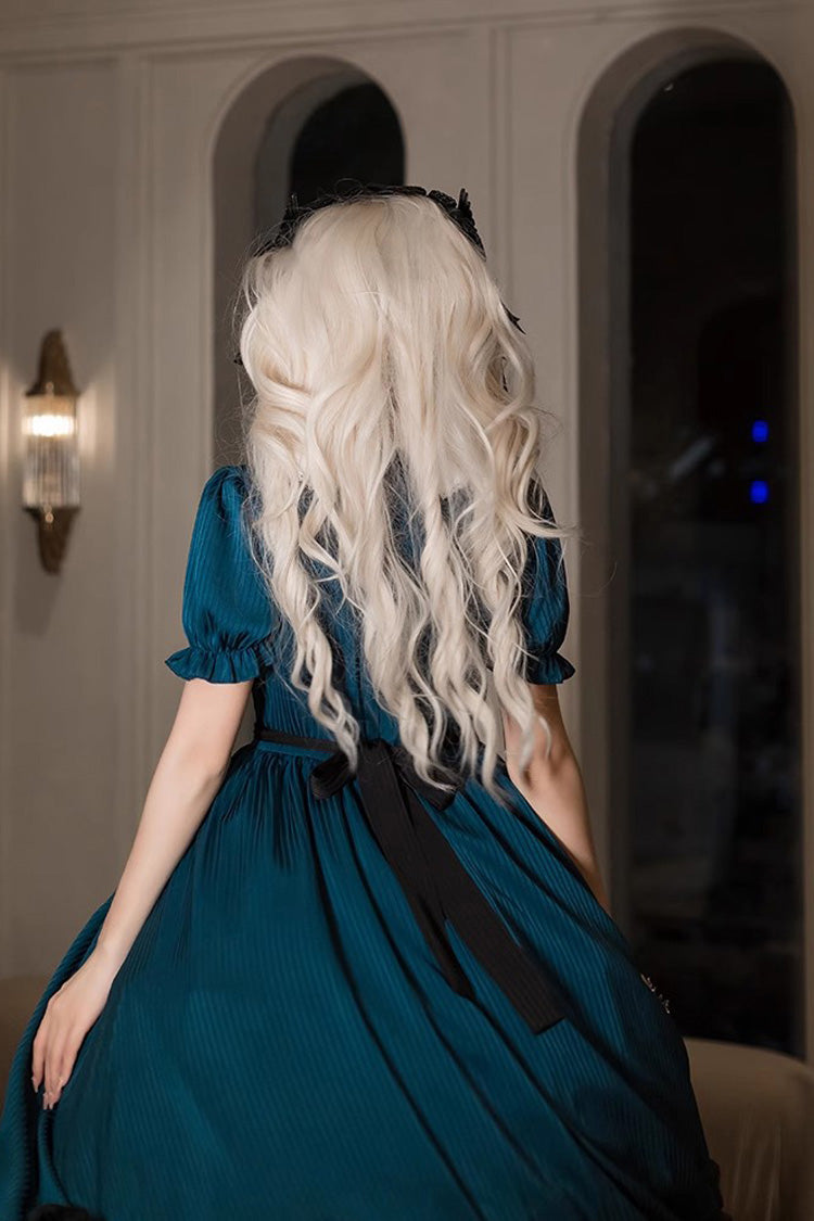 Dark Green Deacon Detachable Apron Gothic Gown