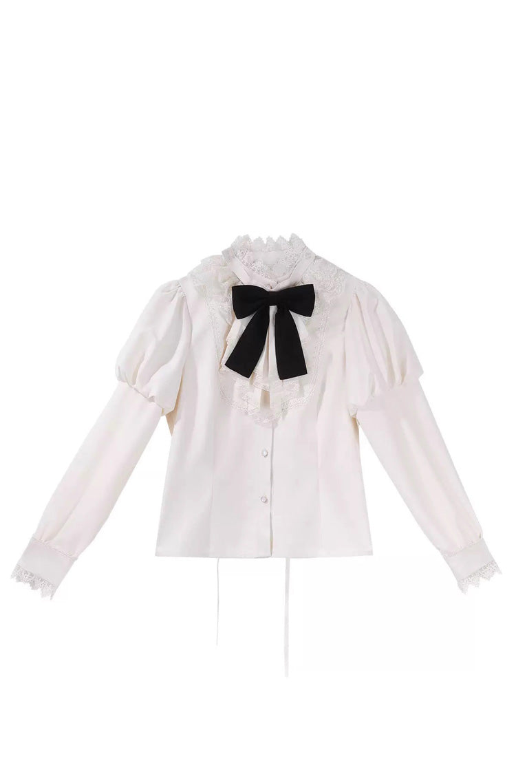 Black White Violin Variations Ruffled Embroidered Gothic Jumper Set
