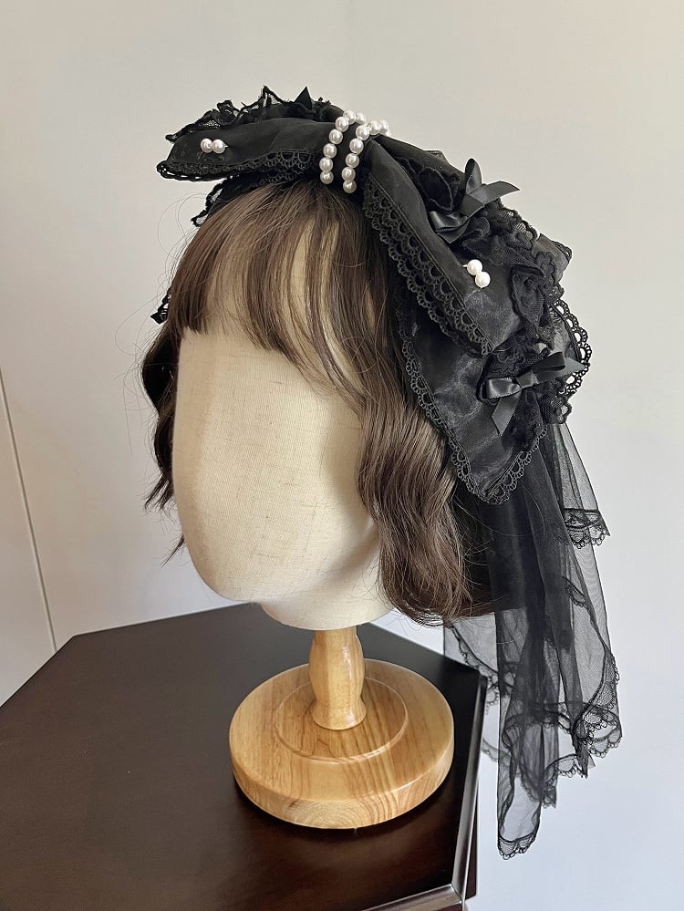 Black Pink Veil KC Bowknot with /