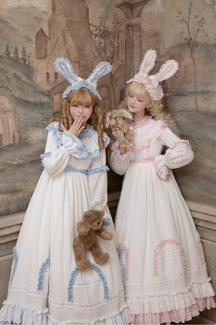 Twin Lilian Lolita Dress with Double Ruffles & Lace-Up Back