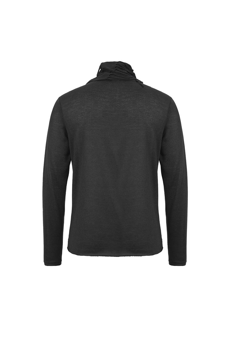 Woolen Punk T-Shirt Irregular Hem