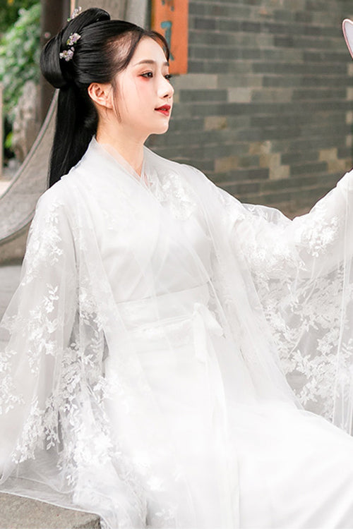 Ivory Chinese Fairy Hanfu Dress Complete Set for Women