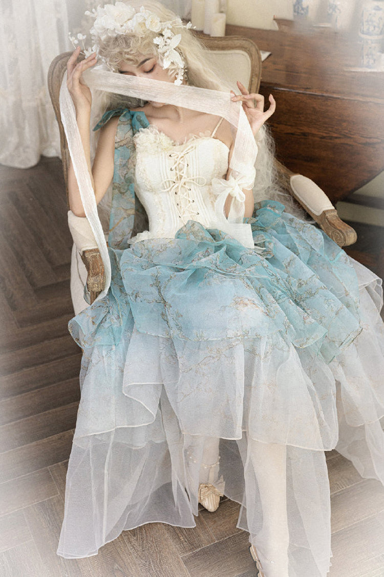 Gradient Printed Sweet Lolita Skirt