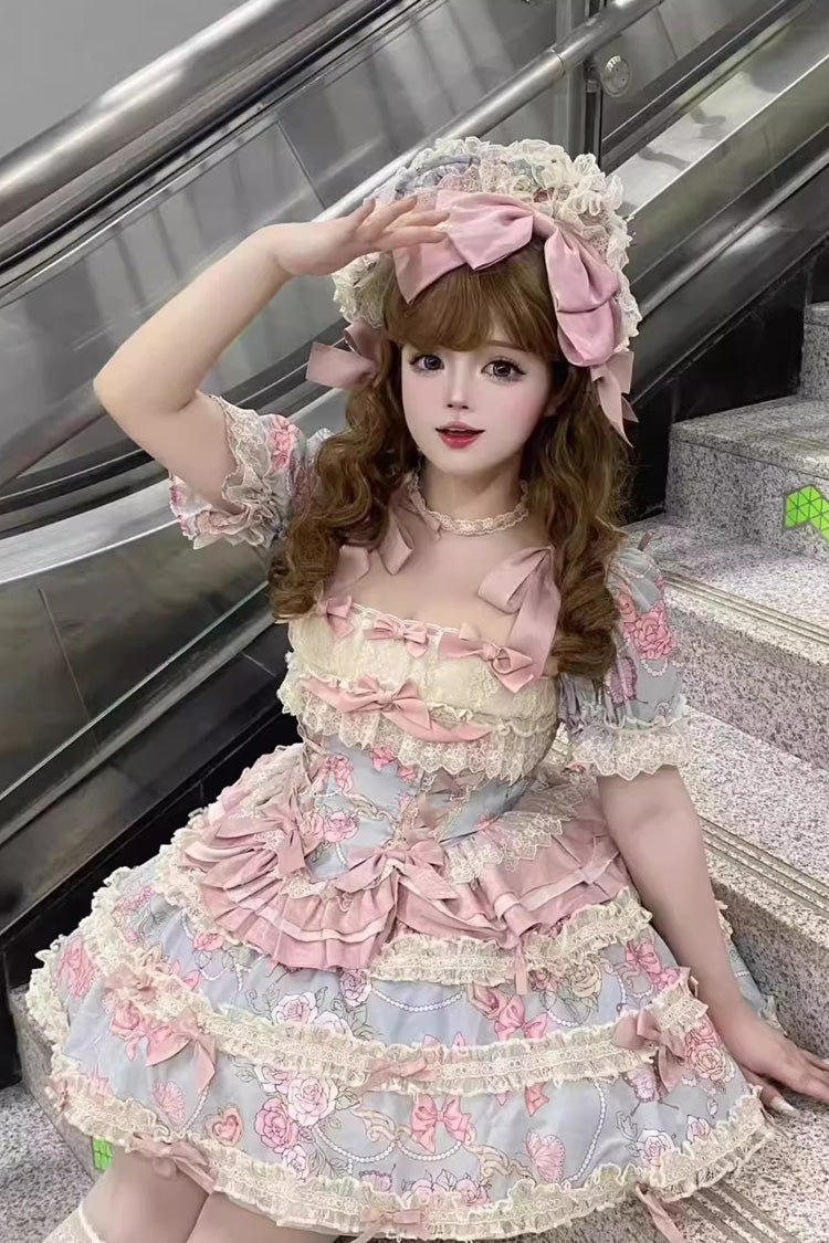 Gem Rose Multi-Layered Lace Skirt