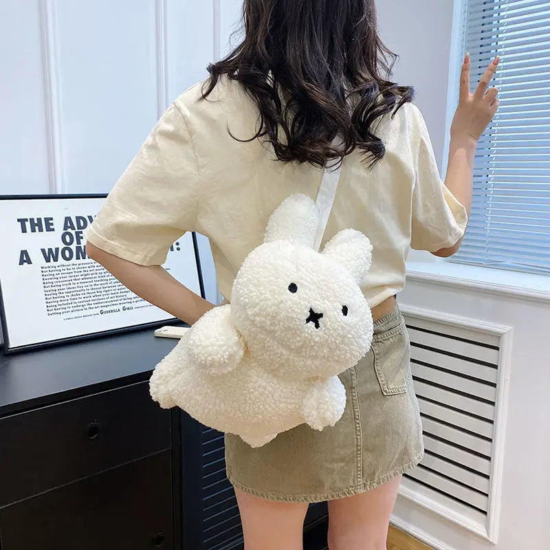 Kawaii Aesthetic Y2K Cute Fairy Cartoon Rabbit Plush Bag - Kimi MK Kawaii Store