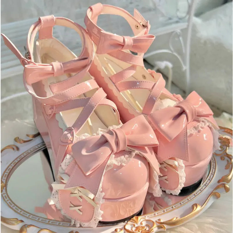 Kawaii Aesthetic Y2K Cute Fairy Coquette Bunny Ears Pretty Shoes ON1522 spreepickyshop