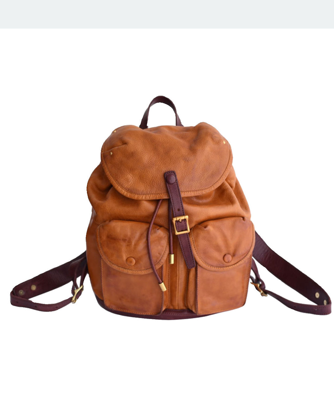 Bag Capacity DIY Leather Yellow Large Backpack Pockets