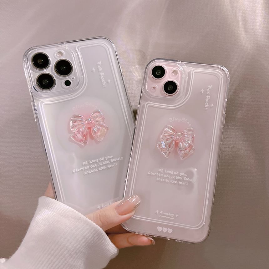 Phone Transparent Bow Case