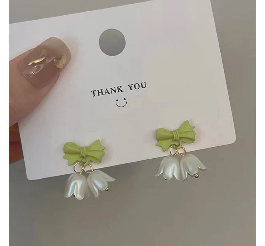 / Earring Floral On Ear Clip Stud