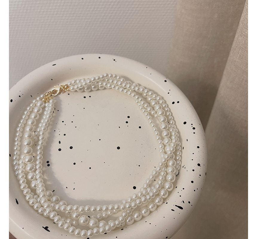 Pearl Faux Layered Choker