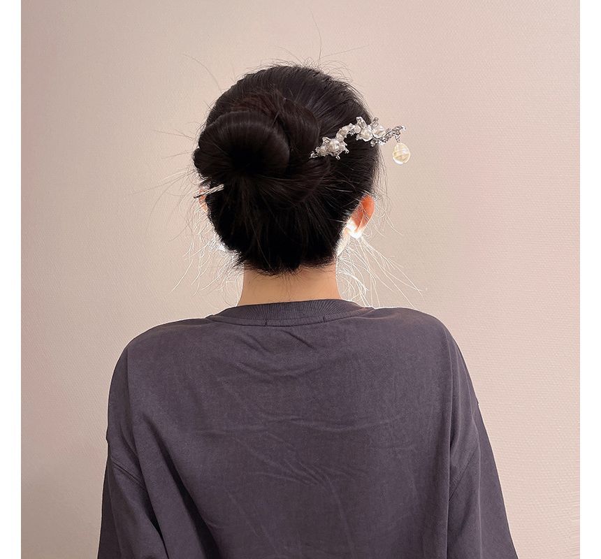 Hair Alloy Pearl Irregular Clip Faux