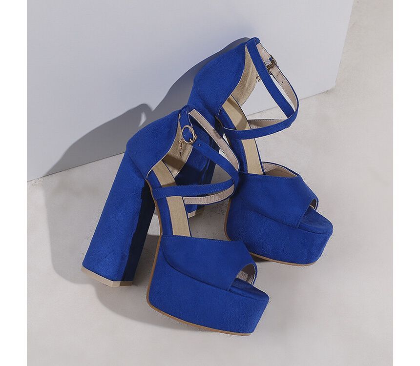 Sandals Platform Heel Chunky Ankle Strap