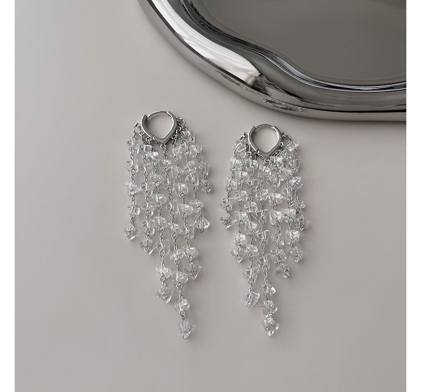 Earring Crystal Fringed Faux Alloy