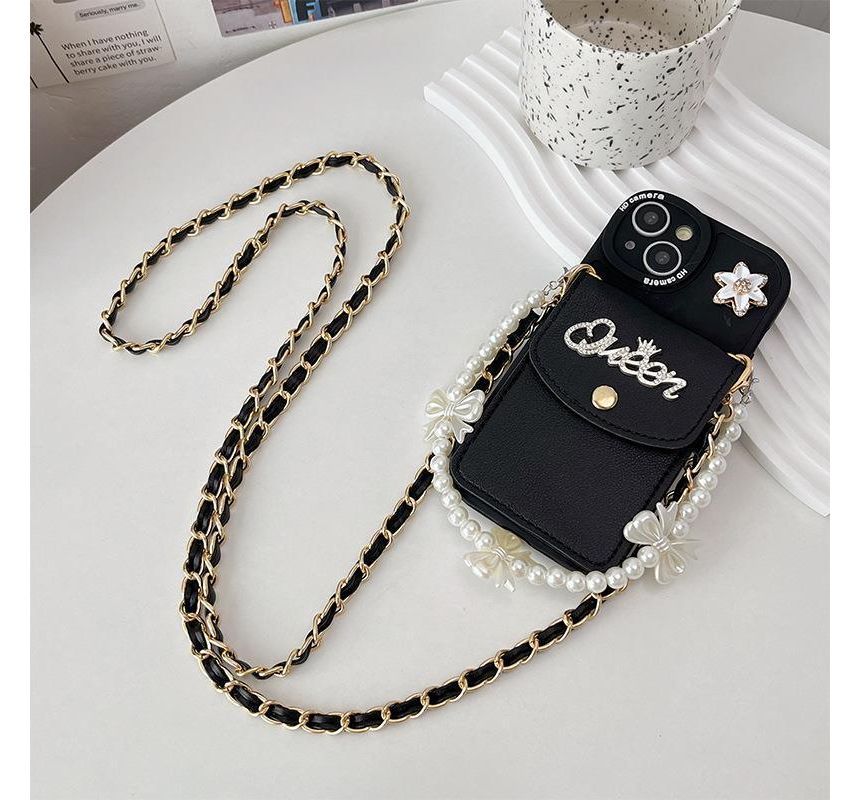 Coin Strap Purse Phone Case Butterfly