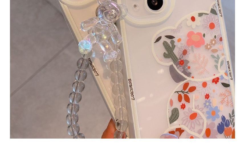 Case Bear Print Floral Phone