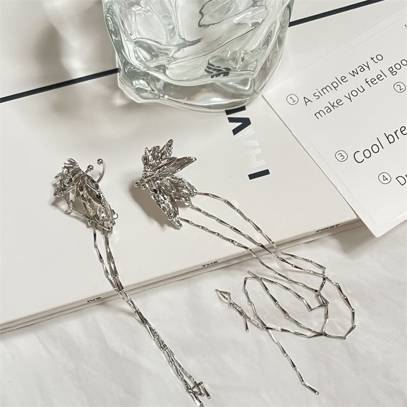 Butterfly Alloy Cuff Threader Earring