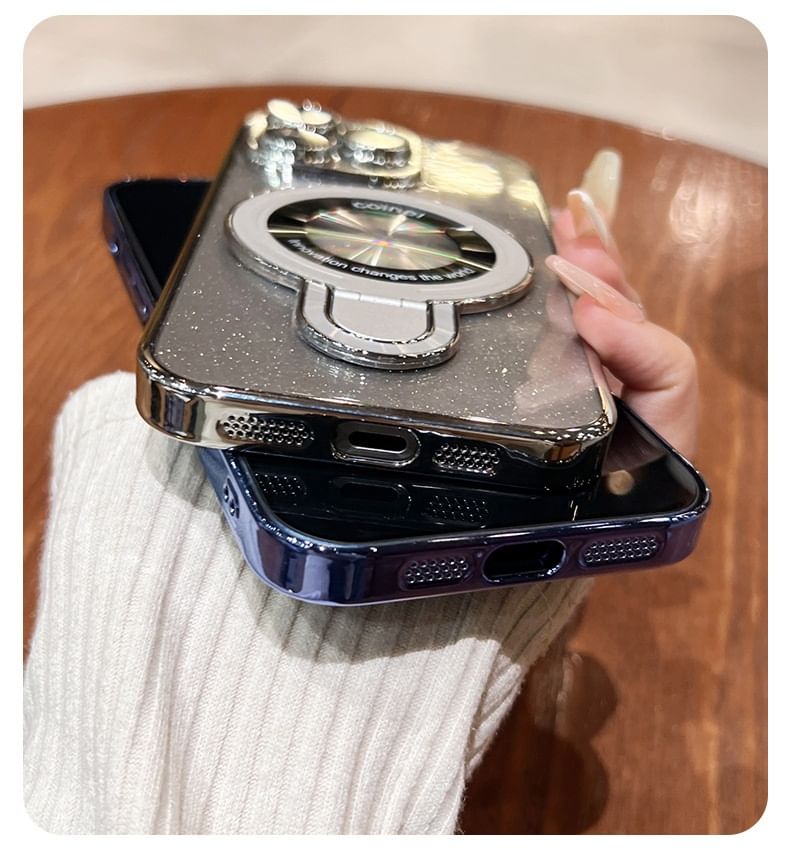 Ring Phone Glitter Case Stand