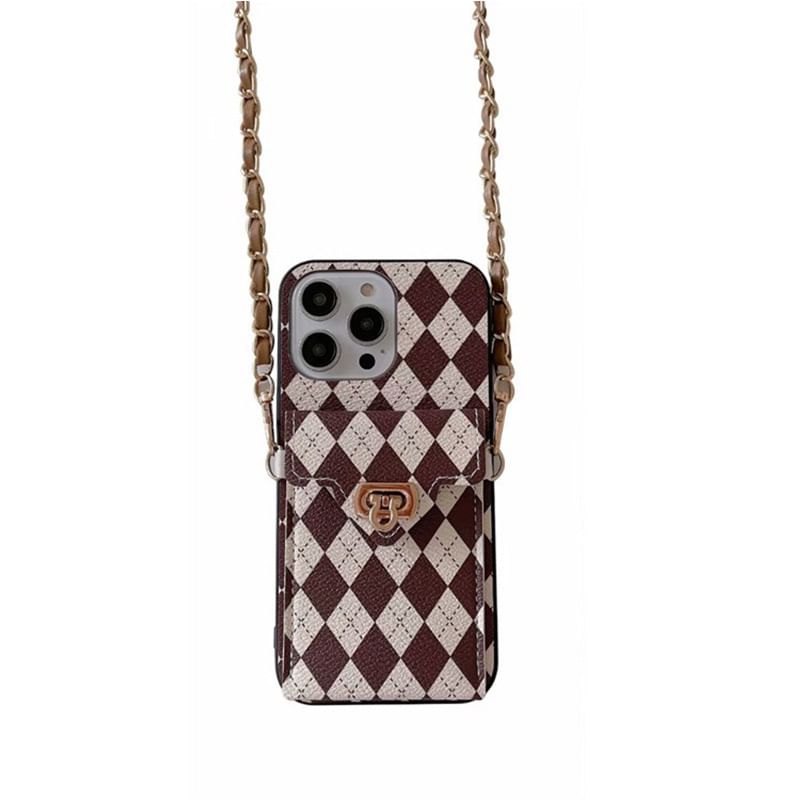 Case Lanyard Phone Argyle