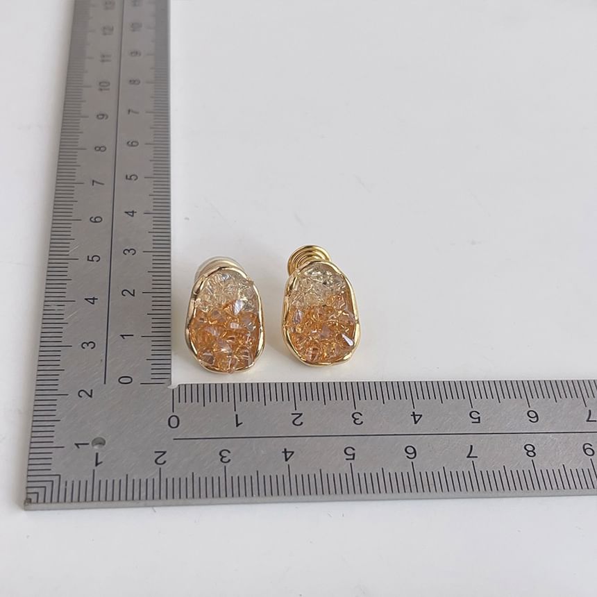 Irregular Alloy Cuff Crystal Faux Ear