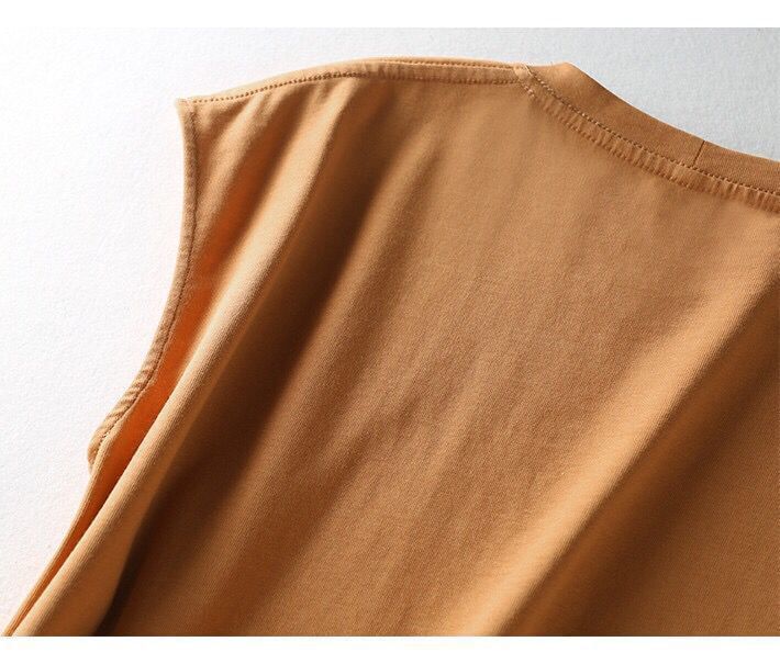 Plain Dress Neck Crew Cap-Sleeve Shift Midi