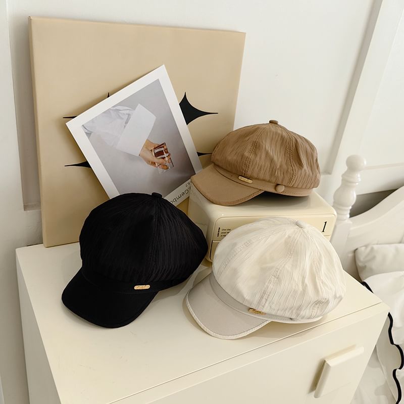 Newsboy Plate Metal Cap