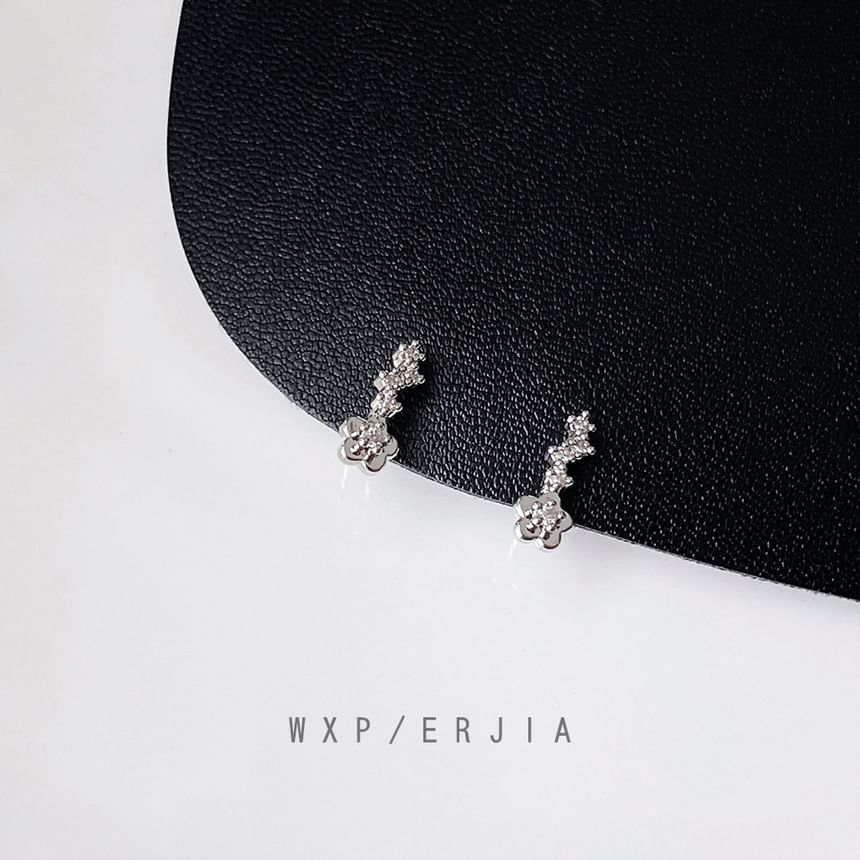 Cuff Floral Rhinestone Alloy Ear