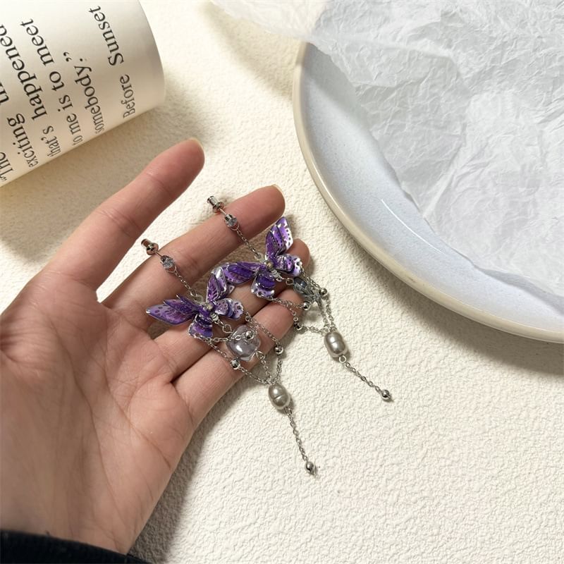Earring Butterfly Drop