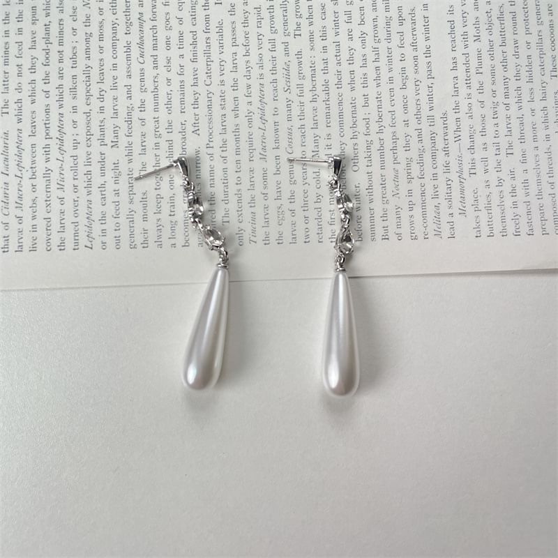 Pearl Alloy Dangle Earring Faux