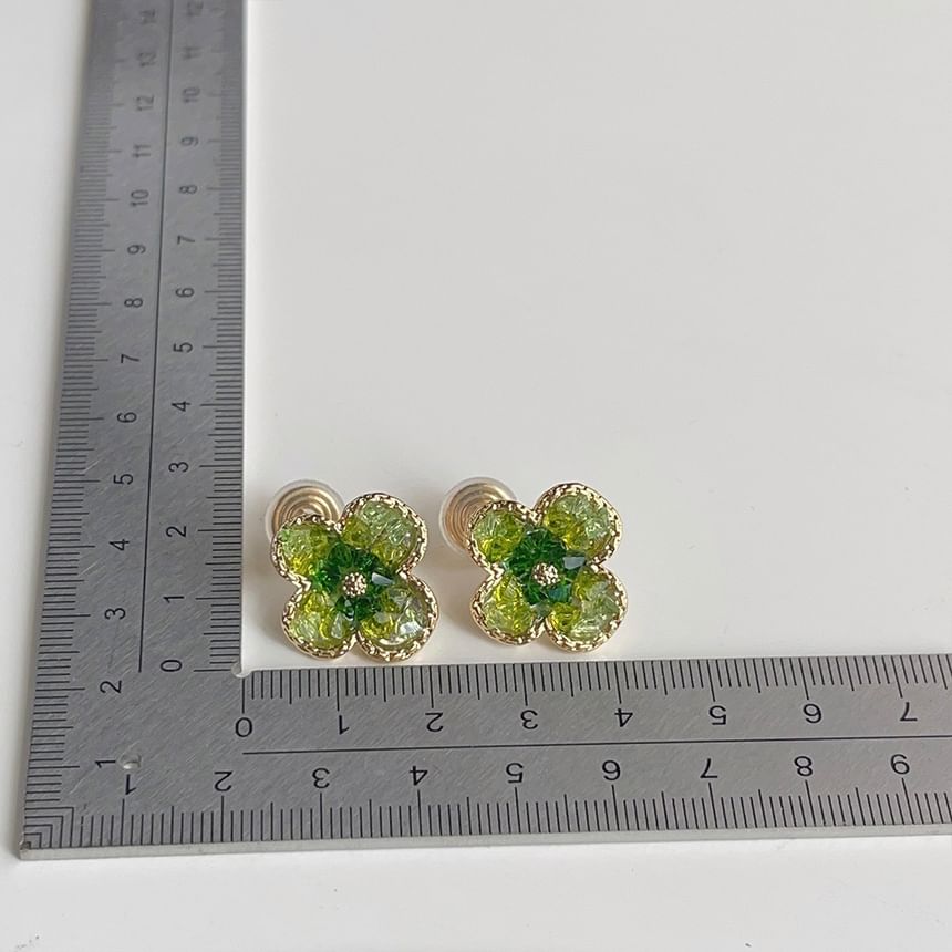 Clover Alloy Crystal Cuff Faux Ear