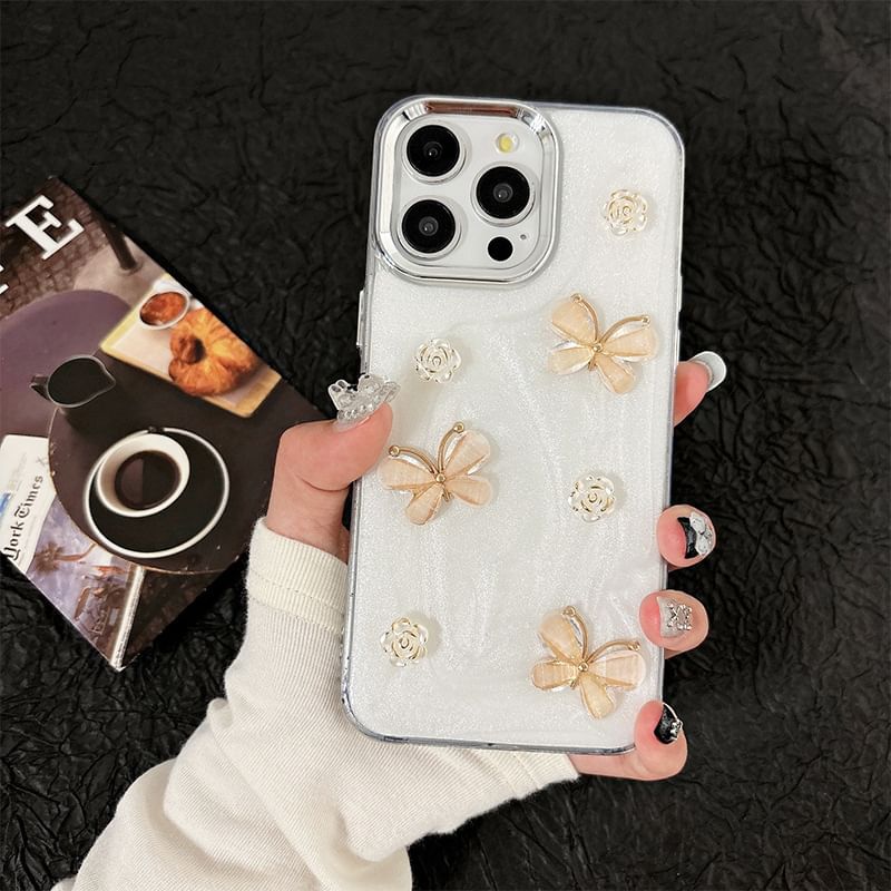 Case Rose Phone Butterfly