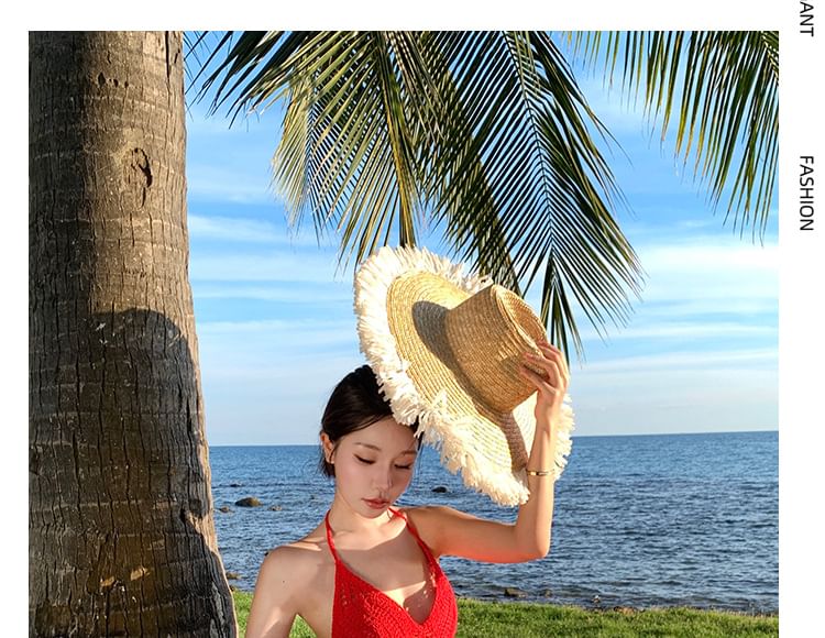 Maxi Halter Sundress Striped