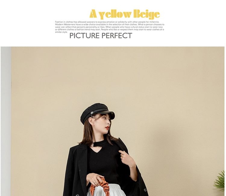 Plain Heel Leather Chunky Zip-Up Patent Short Boots