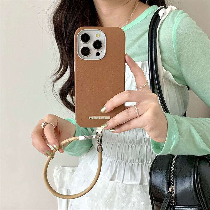 Faux Plain Case Leather Phone
