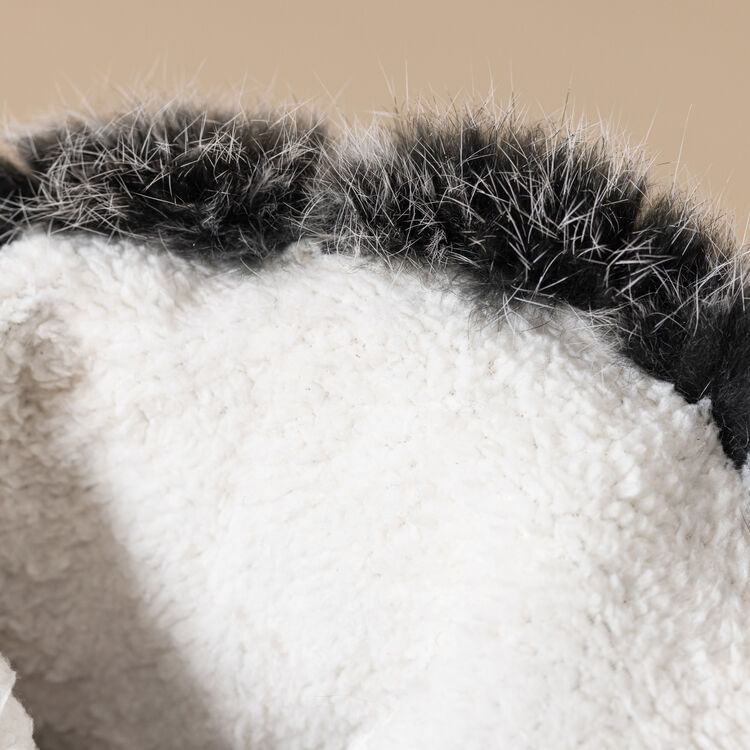 Boots Fur Short Faux Buckled