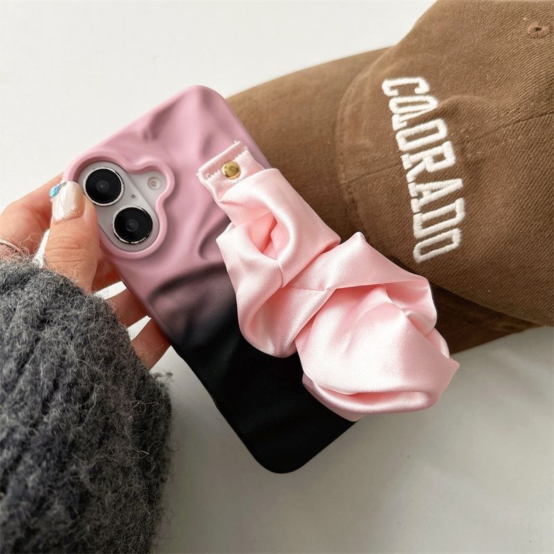 Fabric Phone Shirred Strap Case