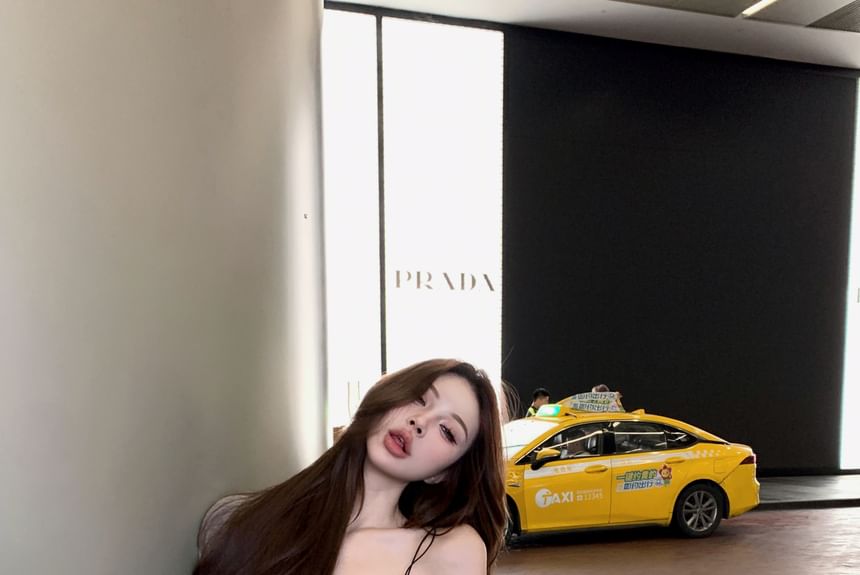 Hoodie Applique Rise Knit Shorts Melange Zip / Mid