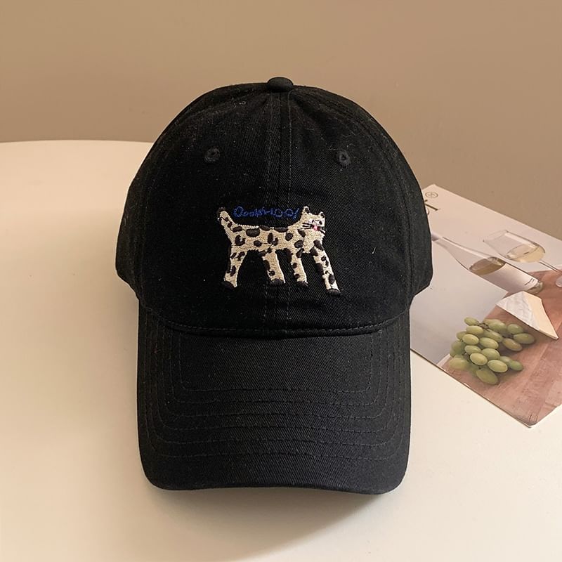 Cap Embroidered Cat Baseball