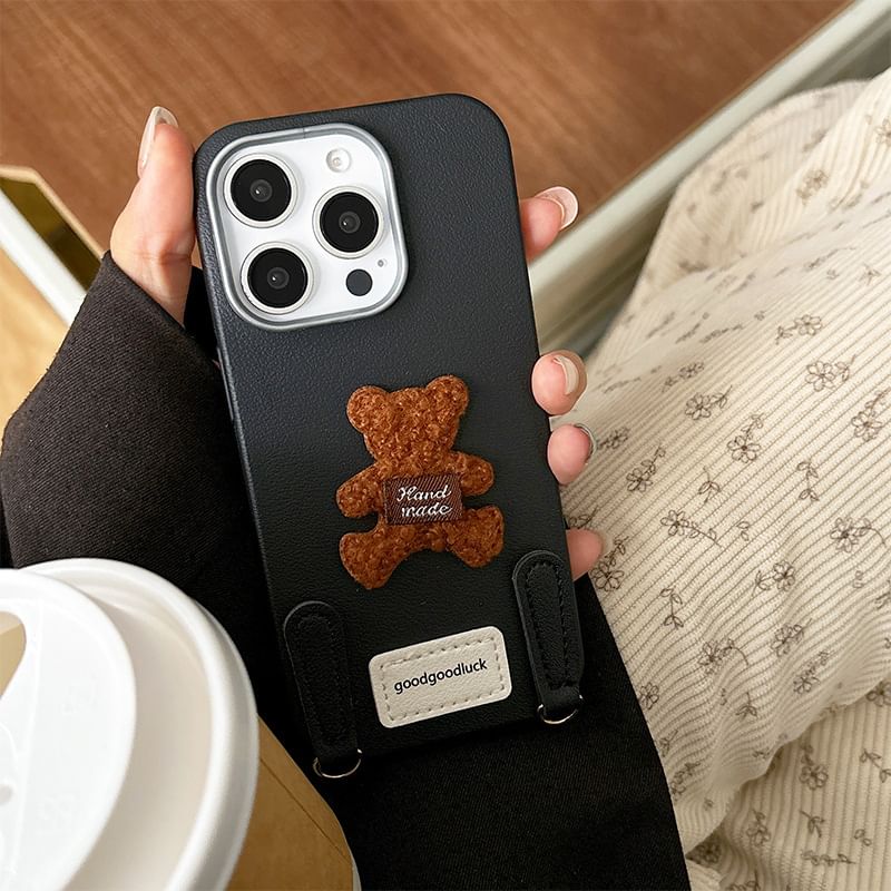 Bear Phone with Case Strap Applique