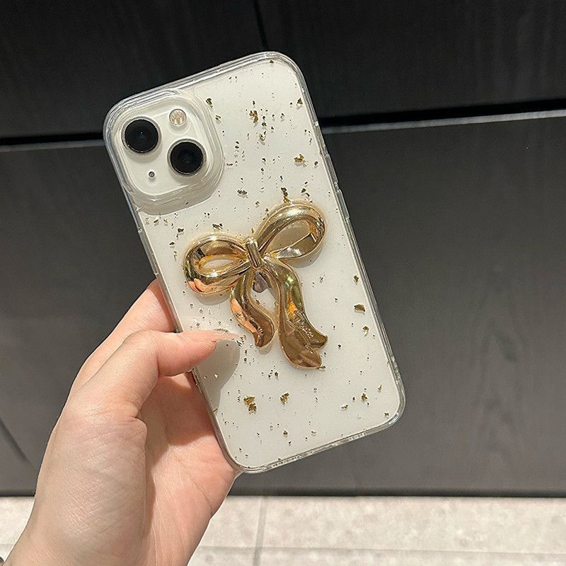 Case Phone Bow Gold Leaf
