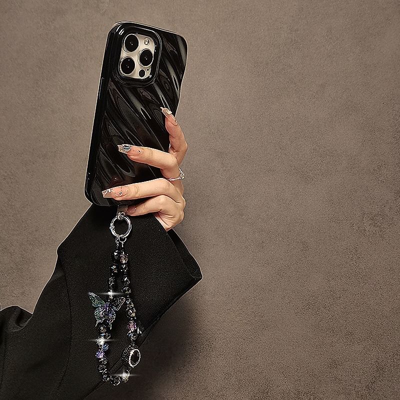 Crystal Strap Butterfly Phone Faux