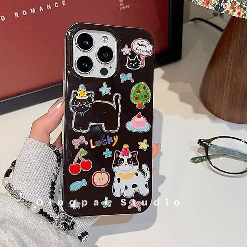 Case Phone with Cat Strap