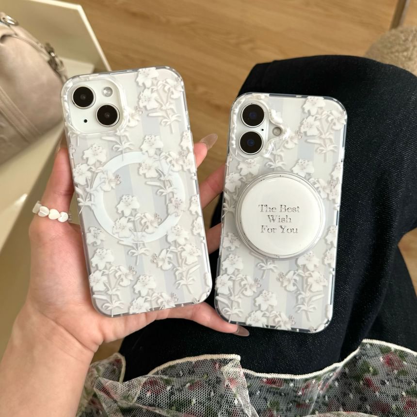Flower Print Phone Case / Stand