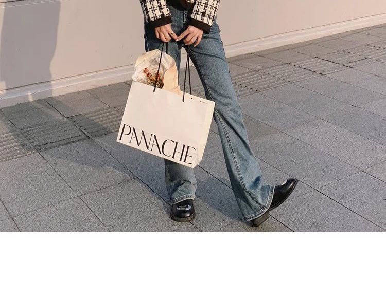 Round Neck Houndstooth Tweed Button Jacket