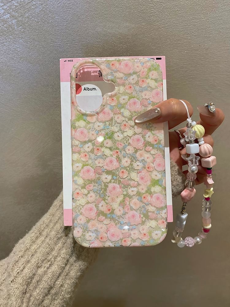 Phone Strap / Floral Set Case