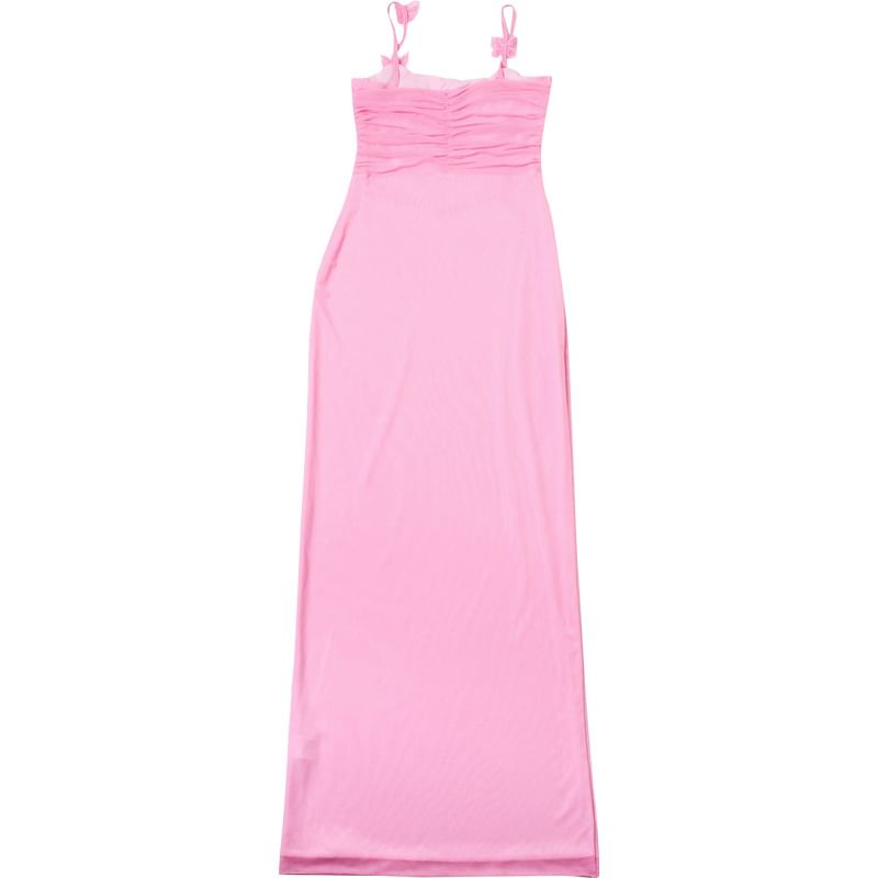 Maxi Sheath Dress with Thin Straps