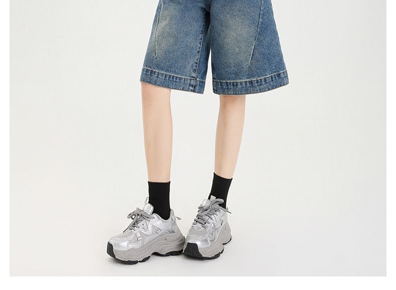 Rise Washed Leg Mid Jorts Wide