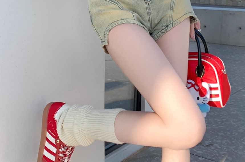 Denim Shorts Waist High Washed