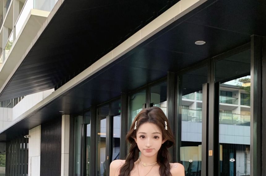 Mini Spaghetti Floral Dress Print A-Line Strap Shirred