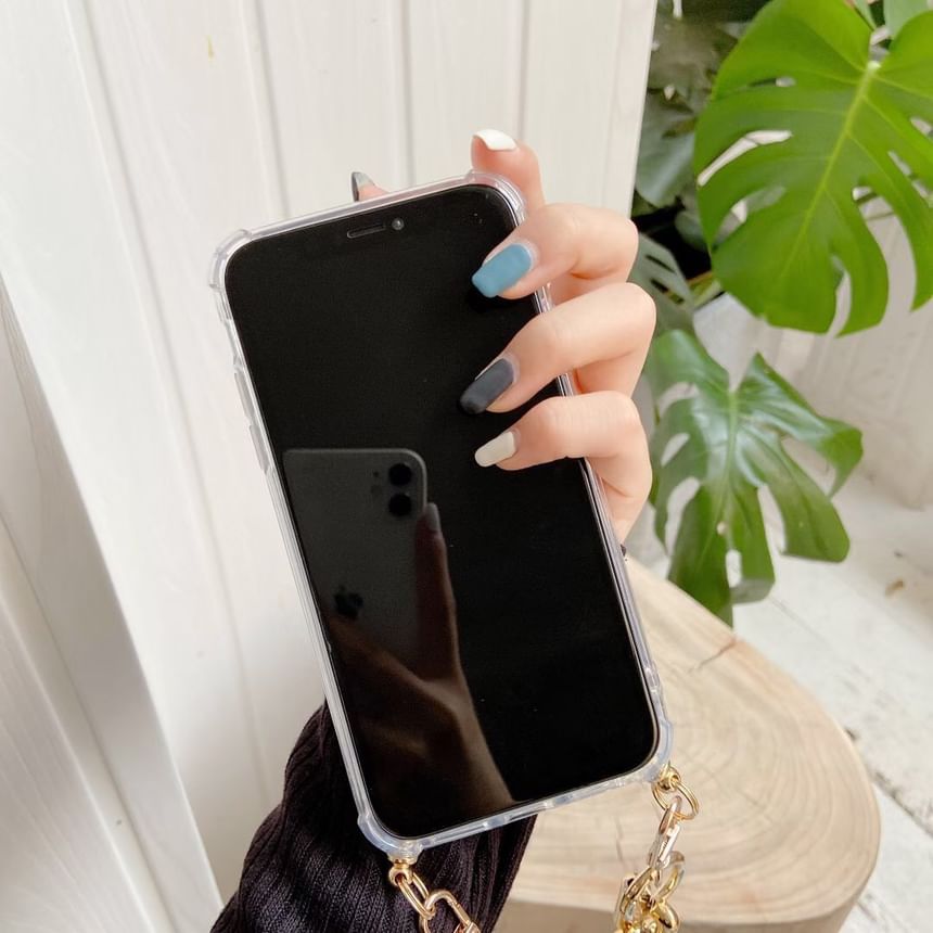 Chain Phone Mirrored with Case Strap